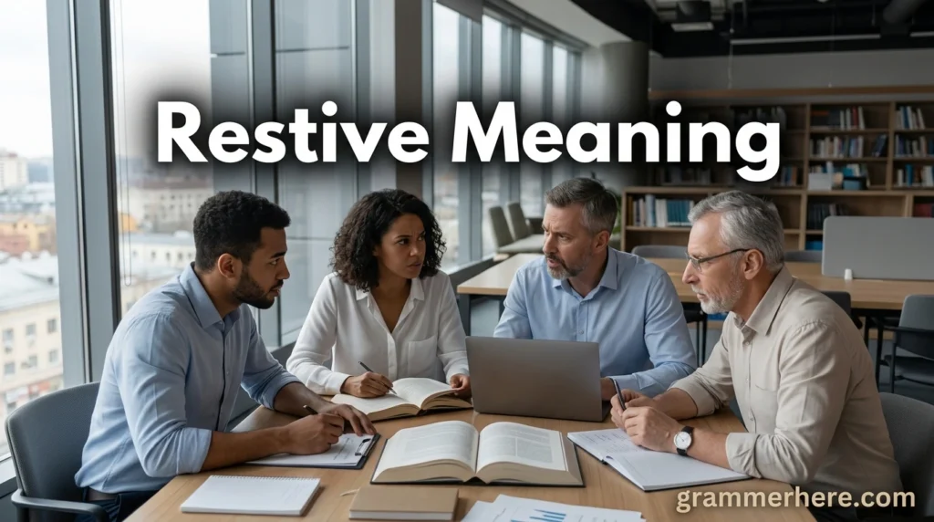 Restive Meaning