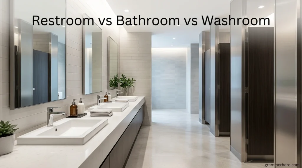 Restroom vs Bathroom vs Washroom