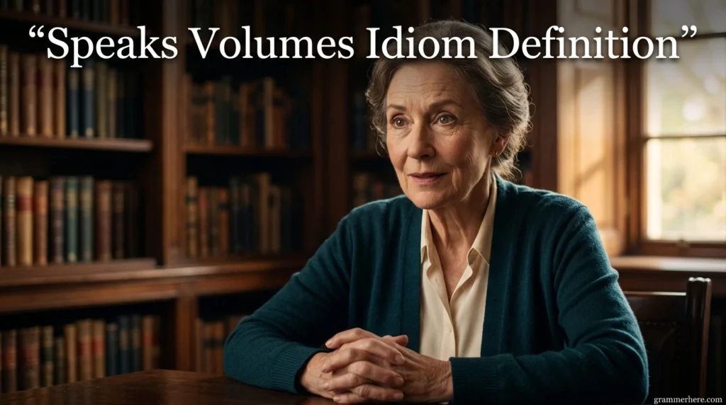 Speaks Volumes Idiom Definition