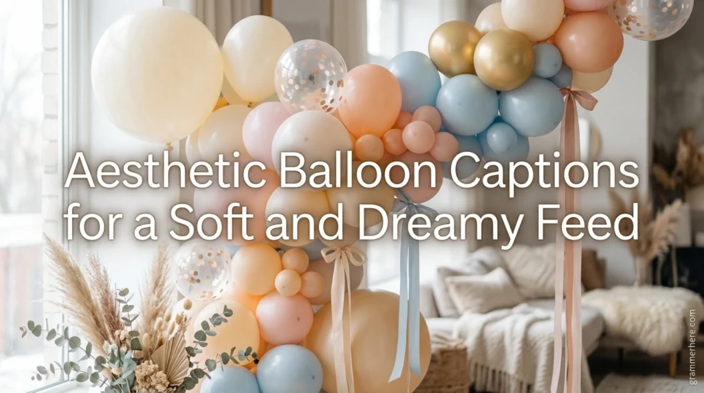 Aesthetic Balloon Captions for a Soft and Dreamy Feed