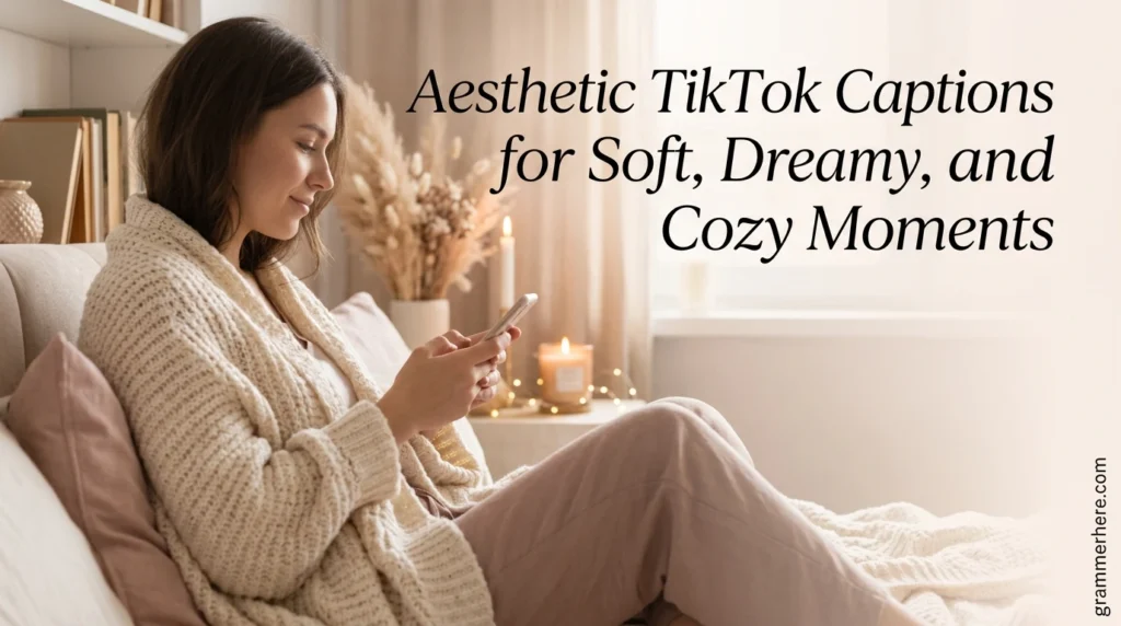 Aesthetic TikTok Captions for Soft, Dreamy, and Cozy Moments