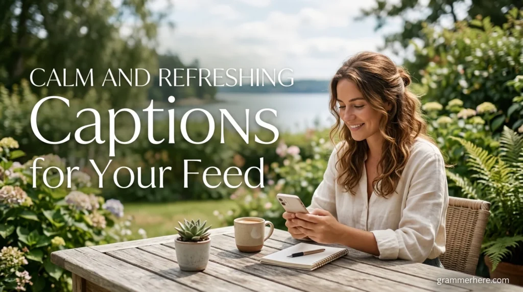 Calm and Refreshing Captions for Your Feed