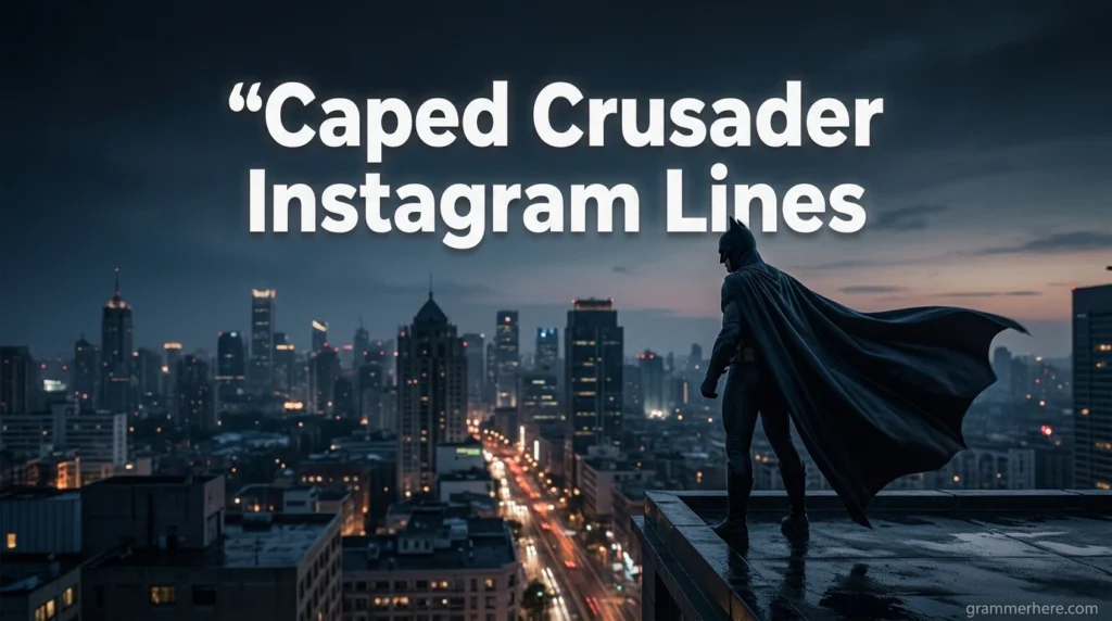 Caped Crusader Instagram Lines