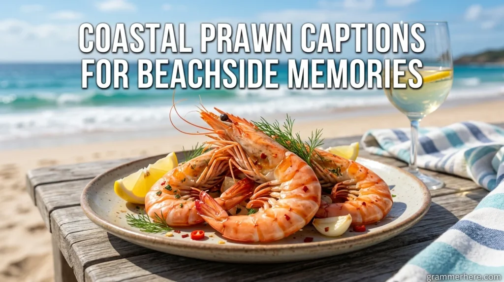 Coastal Prawn Captions for Beachside Memories