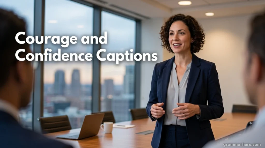 Courage and Confidence Captions