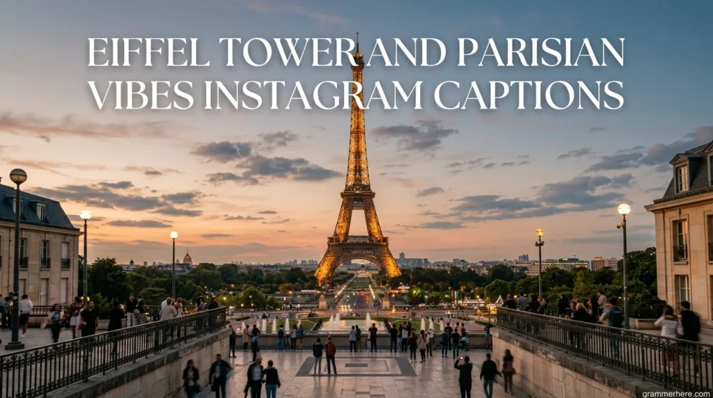 Eiffel Tower and Parisian Vibes Instagram Captions