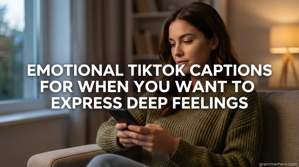 Emotional TikTok Captions for When You Want to Express Deep Feelings