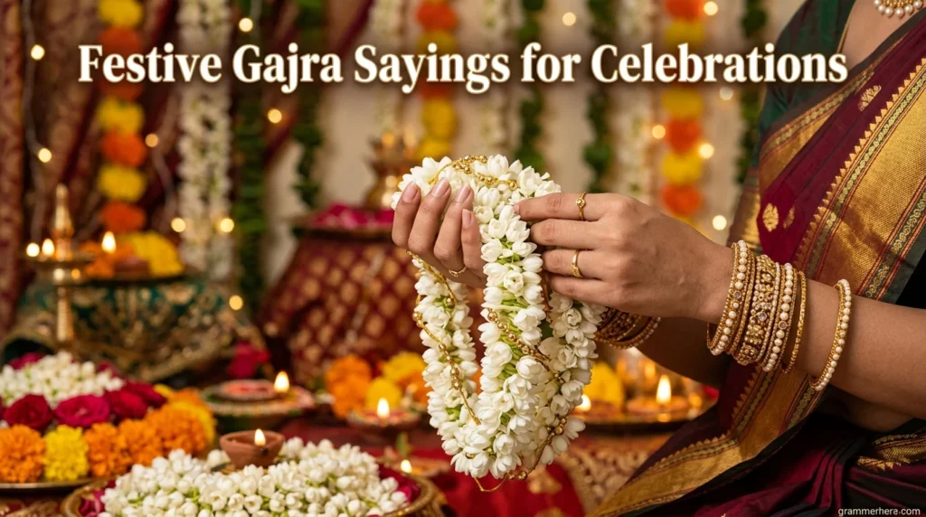 Festive Gajra Sayings for Celebrations