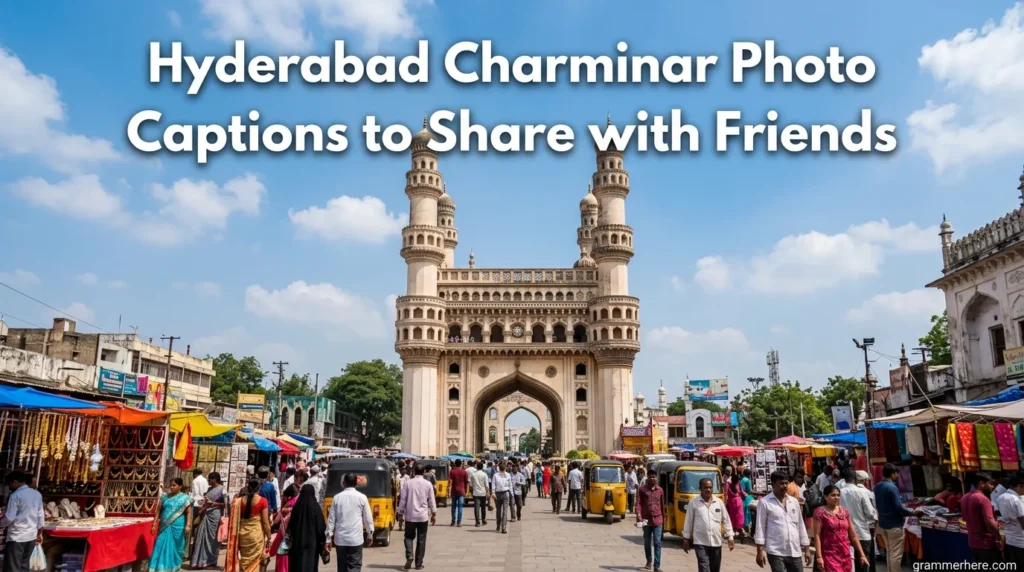 Hyderabad Charminar Photo Captions to Share with Friends