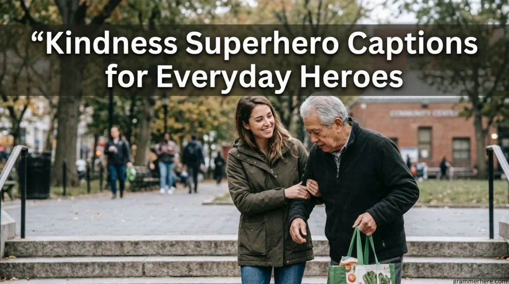 Kindness Superhero Captions for Everyday Heroes