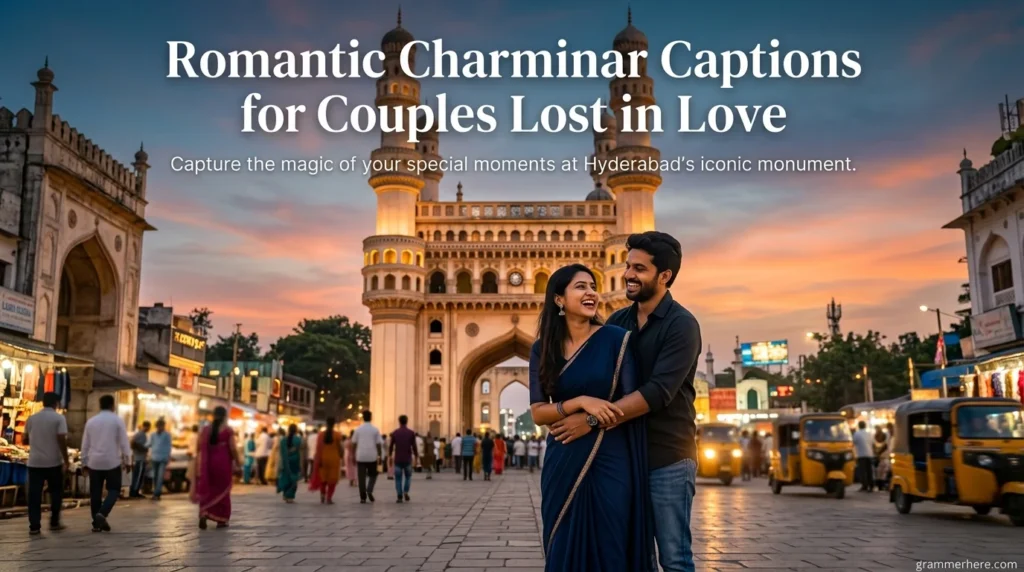 Romantic Charminar Captions for Couples Lost in Love