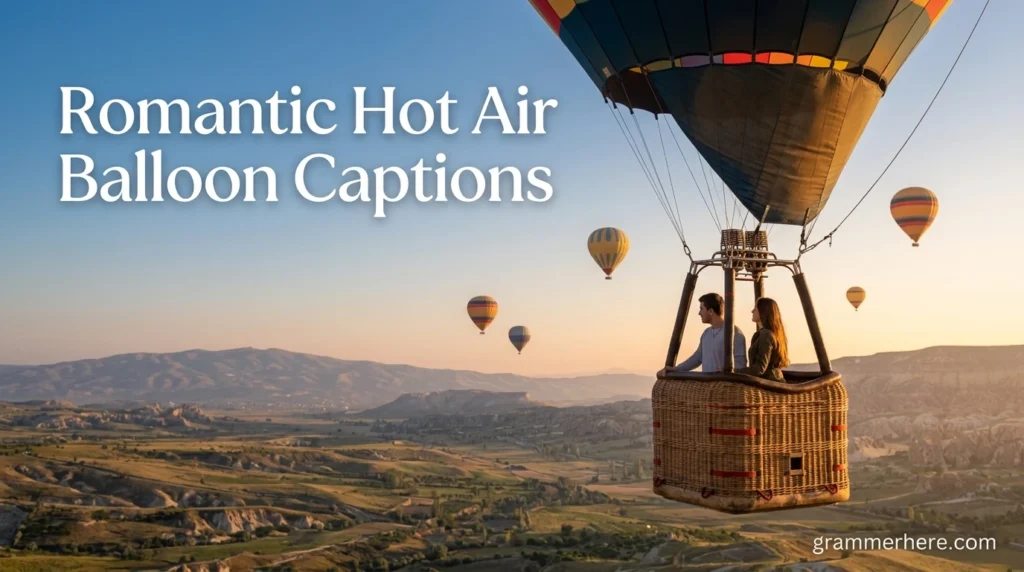 Romantic Hot Air Balloon Captions
