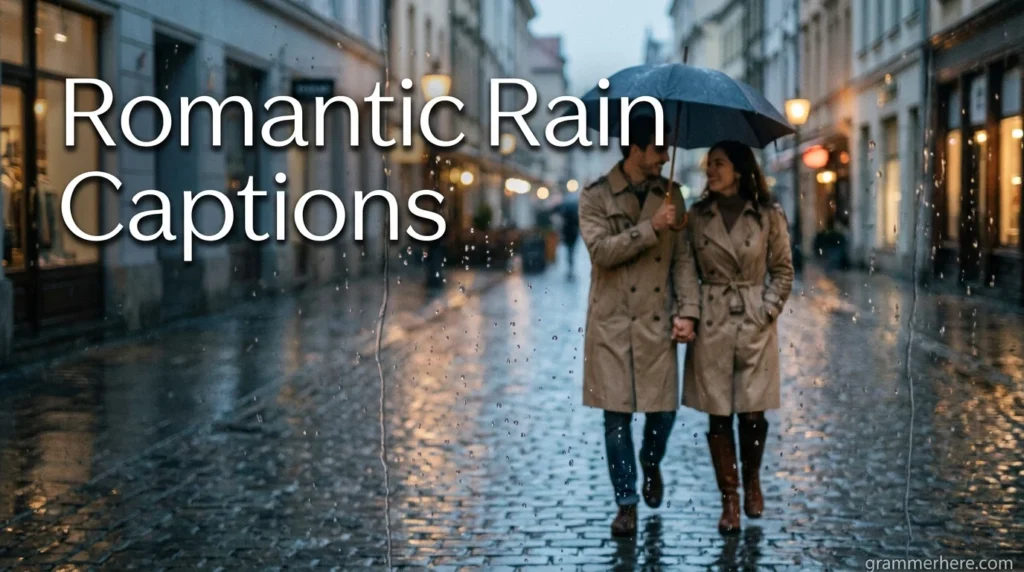 Romantic Rain Captions