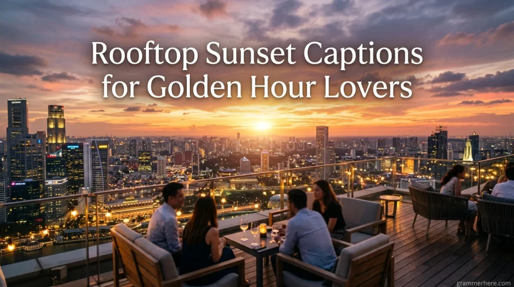 Rooftop Sunset Captions for Golden Hour Lovers