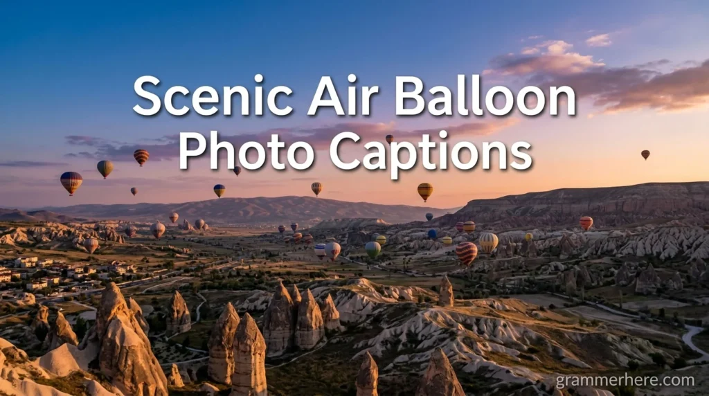 Scenic Air Balloon Photo Captions