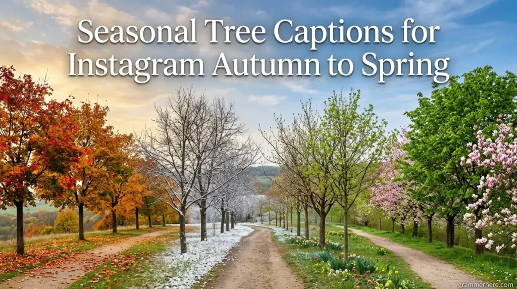 Seasonal Tree Captions for Instagram Autumn to Spring
