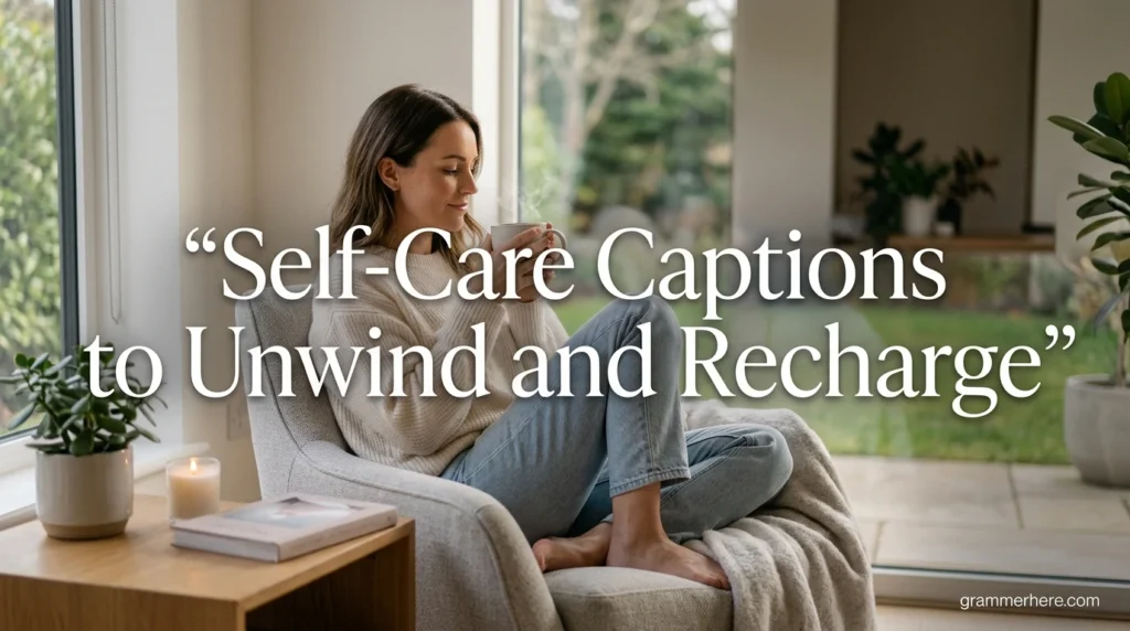 Self-Care Captions to Unwind and Recharge