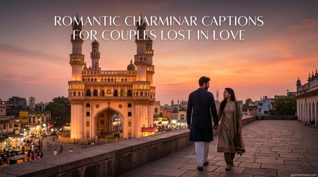 Romantic Charminar Captions for Couples Lost in Love