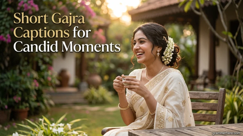 Short Gajra Captions for Candid Moments
