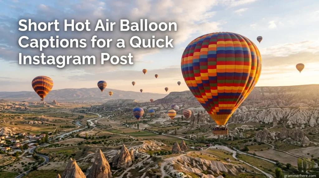 Short Hot Air Balloon Captions for a Quick Instagram Post