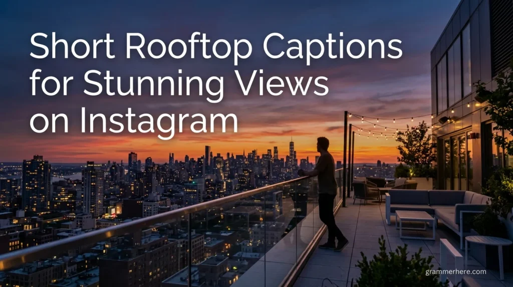 Short Rooftop Captions for Stunning Views on Instagram