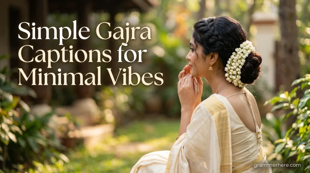 Simple Gajra Captions for Minimal Vibes