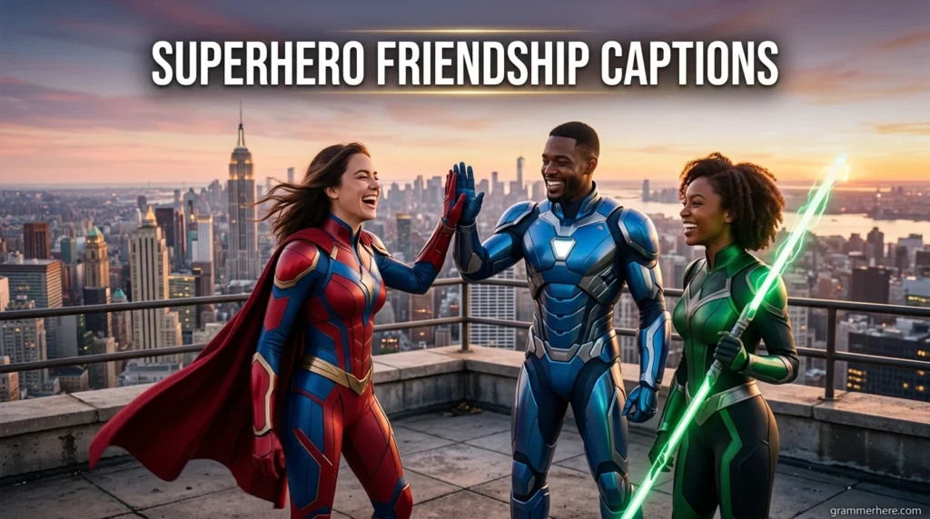 Superhero Friendship Captions