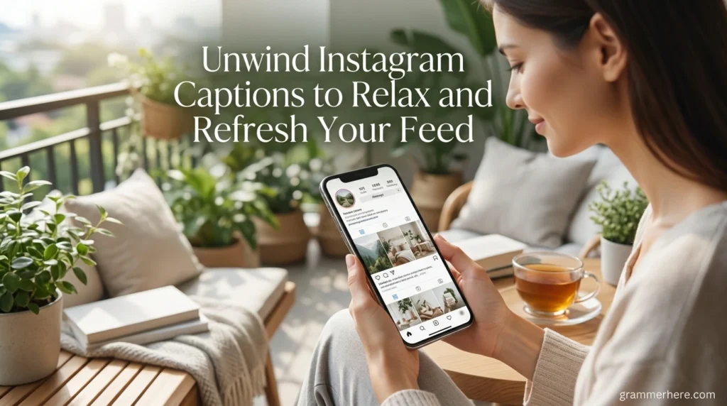 Unwind Instagram Captions to Relax and Refresh Your Feed