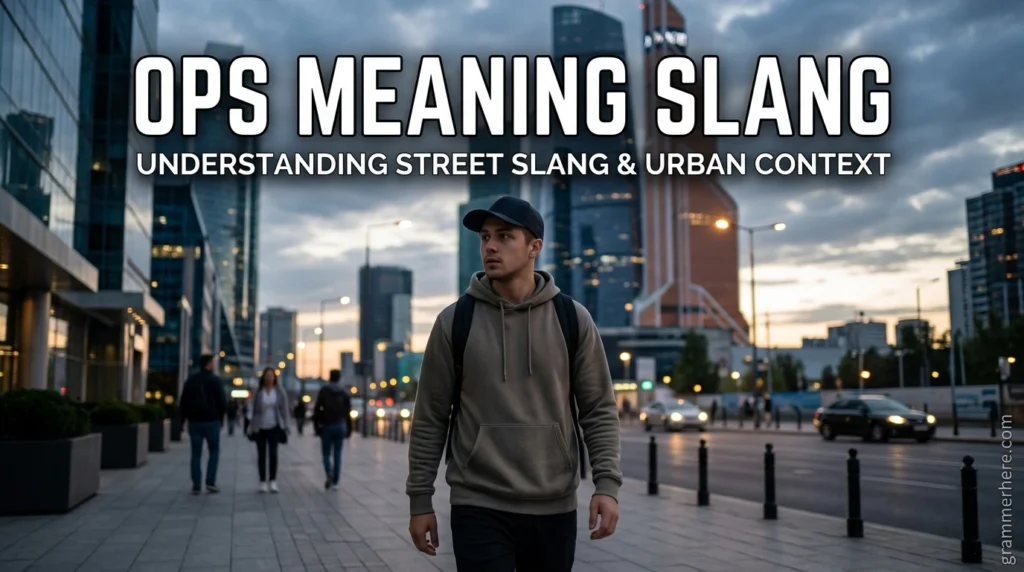 Ops Meaning Slang