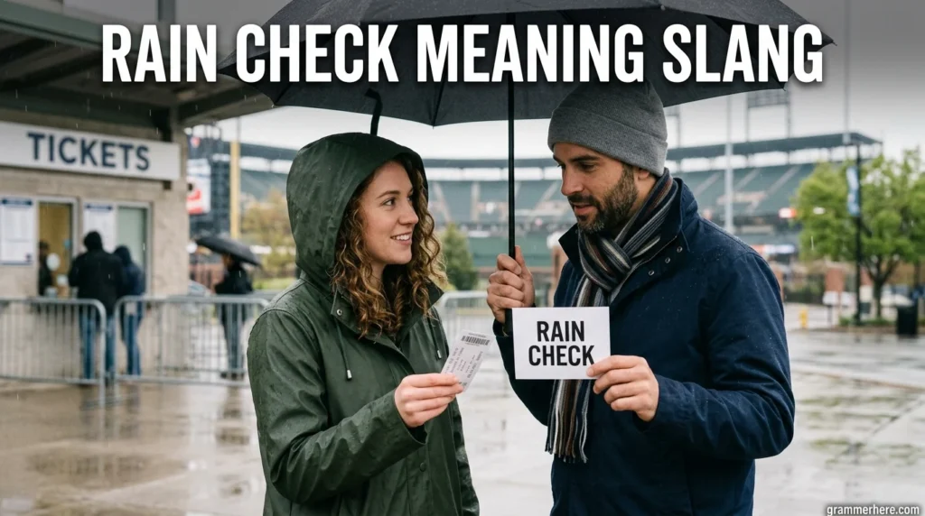 Rain Check Meaning Slang